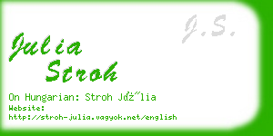 julia stroh business card